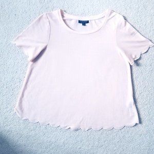 Topshop scalloped edged top - size 4